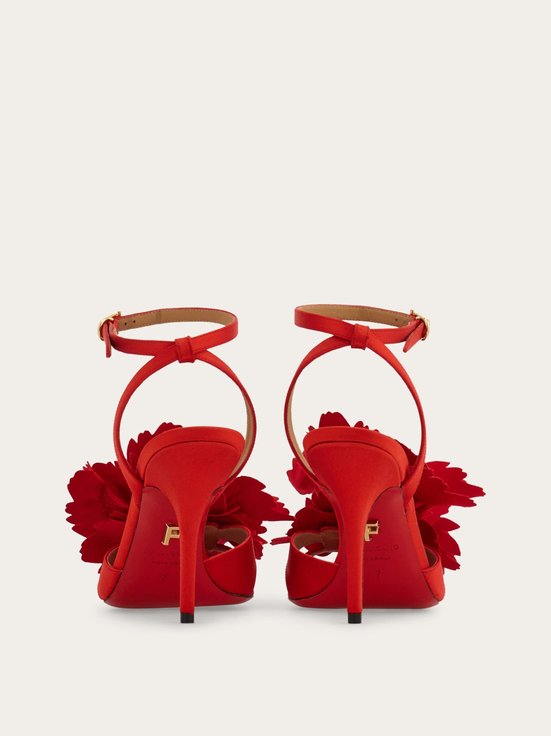 Ferragamo Flower embellished high heel sandal - Image 3